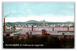 No 11 Mill and Mt Gregorville Manchester New Hampshire UNP DB Postcard W13 - £3.06 GBP