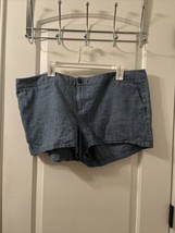 Merona Blue Mini Shorts Pockets Medium Wash Women&#39;s Size 18 - $27.16