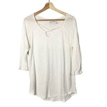 Eddie Bauer Womens Gate Check 3/4-Sleeve Cross-Front Tunic Size XX-Large, White - £27.22 GBP