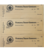 1920 Federal Trust Checks Lot of 3 City Hotel Waterville Maine 526-528 F... - €25,82 EUR 1920 Federal Trust Checks Lot of 3 City Hotel Waterville Maine 526-528 F... - €25,82 EUR