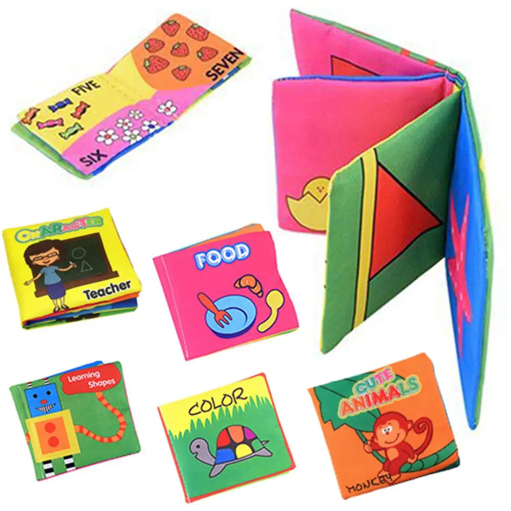 Ren kids intelligence development cloth book cognize book toys baby soft cloth book for thumb200