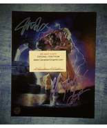 Michael J Fox &amp; Christopher Lloyd Hand Signed Autograph 8x10 Photo - £176.99 GBP