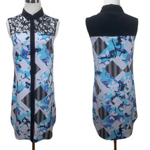 New Peter Pilotto Sleeveless Print Lace Bodice Button Up Shirt Dress Size S - $19.99