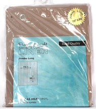 1 Ct Carnation Home Fashions Jumbo Long Premium Shower Curtain Liner In Linen - £17.68 GBP