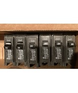 Lot of 6 Eaton Cutler-Hammer BR120 20 Amp 1-Pole Type BR Circuit Breaker... - $49.00