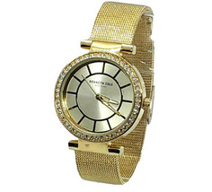 Kenneth Cole Women&#39;s Crystal Watch KCC0039003 GoldTone Stainless Steel Mesh Band - £23.70 GBP