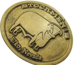 Stockmens Belt Buckle Elko Nevada Brass Cattle Bull Cow Show Steer Count... - £53.68 GBP