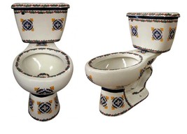 Mexican Talavera Ceramic Toilet Hand Painted - Guadalajara - - $22,462.85 MXN