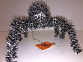 Halloween Black/Silver Spider Sparkly New W/Tags - $7.00