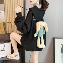 Korean Sweet  Doll Hoodie Women Fashion Clothing Winter Fleece Warm Kangaroo Poc - £78.58 GBP