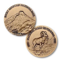 ROCKY MOUNTAIN NATIONAL PARK 1915 LONGS PEAK  BRONZE CHALLENGE COIN - $39.99