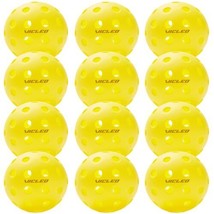 Outdoor Pickleball Ball Set 12-Pack 40 Holes for Tournament Play (Yellow) - £16.19 GBP