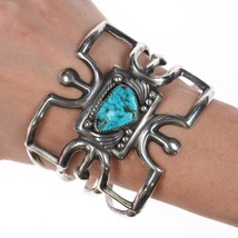 7.25&quot; Vintage Wilson Begay silver and turquoise cuff bracelet - £474.97 GBP
