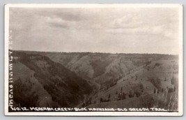 Meacham Creek Blue Mountains Old Oregon Trail RPPC Birds Eye View Postcard V24 - £15.60 GBP