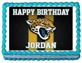 Jacksonville Jaguars Football Edible Cake Image Cake Topper - £7.86 GBP+