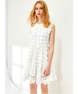 Designer Women White V-Back Floral Lace Crochet A Line Dress 8 10 AUS STOCK - €51,92 EUR