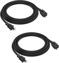 2 Pack 8ft Extension Cord Outdoor 16 AWG Heavy Duty Power Cord 3 Prong S... - £27.71 GBP
