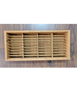 VINTAGE SHELF NAPA VALLEY BOX COMPANY 36 OPENINGS SOLID WOOD BOX - $45.00