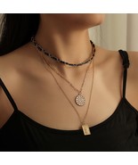 Layered Necklace Triple layer Gold Stacking Chain Necklace Minimalist Je... - £11.02 GBP