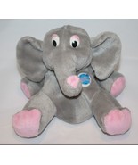 Planet Hollywood Elephant Popcorn 5&quot; Gray Pink Plush Stuffed Animal Toy ... - £7.40 GBP