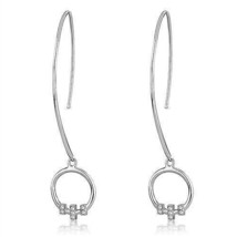 TK3146 - High polished (no plating) Stainless Steel Earrings with Top Gr... - $431.97 MXN