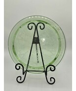 Anchor Hocking Cameo Ballerina Uranium Green Depression Glass  Footed Ca... - $80.48 CAD