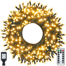 Ollny Christmas Tree Lights 400LED 132FT, Remote Plug in Christmas Lights with T - £40.73 GBP