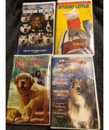 A lot of 4 VHS Movies ￼Snow day ,Stuart little ,The retrievers ,lassie - $11.77