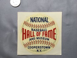 NATIONAL BASEBALL HALL OF FAME VINTAGE  Window Travel Luggage Decal Sticker - $29.68