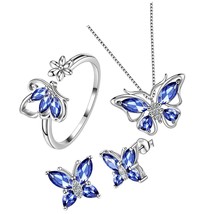 Butterfly Jewelry,Women 925 Sterling Silver - £128.77 GBP