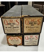 Vintage Q.R.S Piano Word Roll  (lot of 4) 1650, 206, 1798, and 2433 Jing... - $373.63 MXN