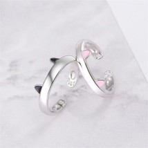 New Fashion Sweet Animal 925 Sterling Silver Jewelry Personality Black And Pink  - £7.13 GBP