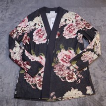 Eyeshadow Sweater Womens Large Lightweight Casual Floral Cardigan Open Front - £20.22 GBP