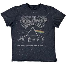 Pink Floyd Dark Side of the Moon Distressed Black Graphic Tee Mens M 2017 - $29.99