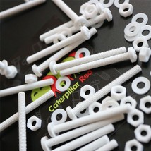 20x White Screws Plastic Nuts & Bolts, Washers, M4 x 40mm, Anti-Corrosion - £12.01 GBP