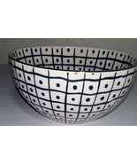 THE OLD POTTERY COMPANY 1 Cereal Bowl Hand Painted Blue Polka Dots - £8.53 GBP