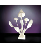 Modernist Lucite Acrylic Calla Lily Sculpture in Pink and White Vintage ... - £148.71 GBP