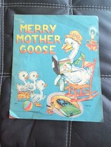The Merry Mother Goose Cloth Like Book 2913 Patria Sanchez Vintage 1943 - £18.97 GBP
