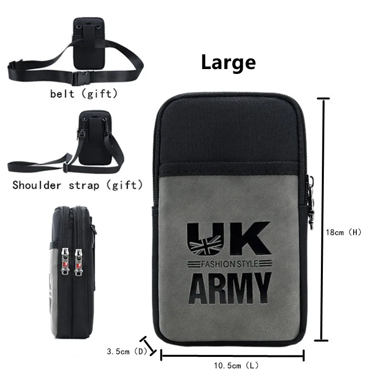 On men s messenger bag canvas phone shoulder bag waterproof small belt bag travel waist thumb200