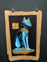 Regal Felinity Handmade Papyrus Artwork of an Adorned Cat, glowing in the dark p - £94.42 GBP