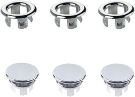 Six Bathtub Sink Hole Circular Overflow Drainage Cover Insertion Hole - £26.29 GBP