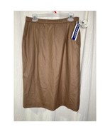 Vintage 1990s Pendleton Tan Wool Minimalist Academia Twee Midi Skirt 14 XL - £21.95 GBP