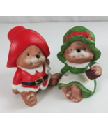 Homeco Set Of 2 Mr. &amp; Mrs. Santa Claus Teddy Bear Figurines #5600 - $239.91 MXN