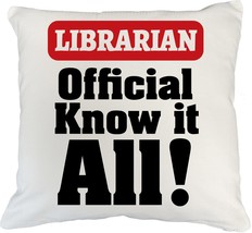 Librarian, Official Know It All. Cute Bookish Pillow Cover For Curators,... - $24.74+