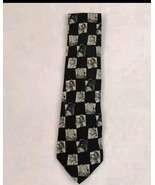 Vtg Neck Tie Looney Tunes Mania Winnie The Pooh Friends B &amp; W Checkered ... - $23.96 CAD