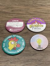 Vtg Lot of 4 Travel Souvenir Buttons Orlando Restaurant Hot Air Balloon ... - $9.89