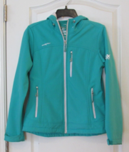ZeroXposur Hooded Soft Shell Jacket Tide Pool Green Women&#39;s Sz M Pre-owned - $276.83 MXN