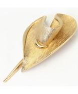 Stingray Brooch Jewelry Signed Coro Gold Tone Textured  1.5&quot; x 2.75&quot; Vin... - €41,14 EUR