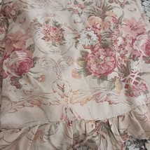 RALPH LAUREN HOME GUINEVERE QUEEN Flat sheet ruffled Floral French Count... - $79.00