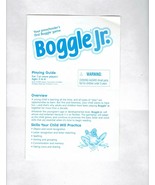 1998 Parker Brothers Boggle Jr game Replacement Instructions - £7.54 GBP